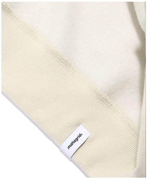 MAHAGRID(マハグリッド)の「『mahagrid/マハグリッド』MGD SERIF LOGO HALF ZIP SWEATSHIRT/ブランドセリフロゴ ハーフジップスウェットシャツ(スウェット・レディース・ネイビー/アイボリー・M/L)」の8枚目の写真