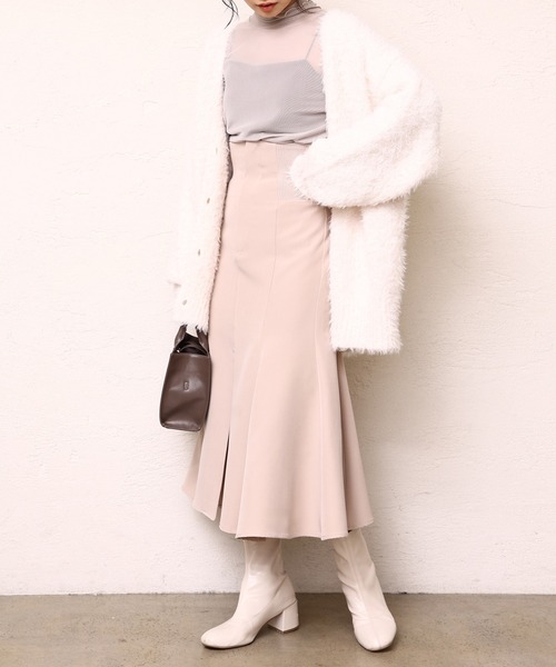 one after another NICE CLAUP（ワンアフターアナザーナイスクラップ）の「スタイルアップが叶う。ウエストリブスリットスカート（スカート・レディース・ブラック系その他/モカ/ベージュ/ブラック・SMALL/MEDIUM）」の22枚目の写真