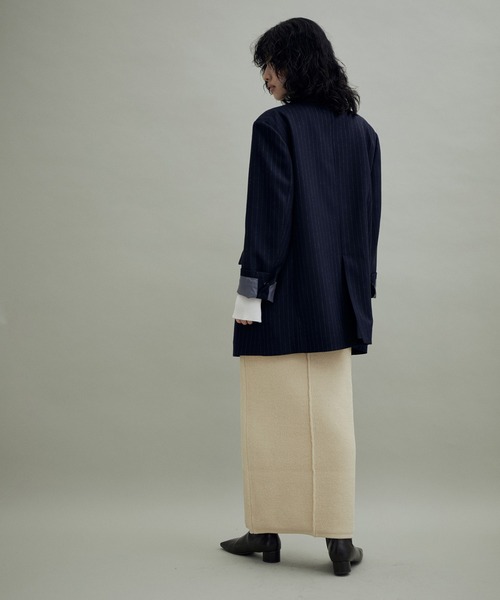 ADAM ET ROPE'（アダムエロペ）の「【WEB限定(一部店舗展開あり)】モールニットタイトスカート（スカート・レディース・キナリ/ブラック/ブルー・FREE）」の6枚目の写真