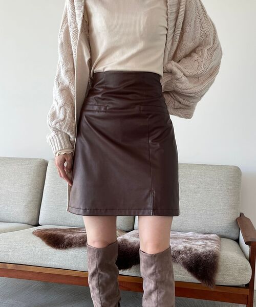 MAJESTIC LEGON(マジェスティックレゴン)の「サイドスリットスカパン(その他パンツ・レディース・ブラック/ブラウン/ブラック系その他・MEDIUM)」の3枚目の写真