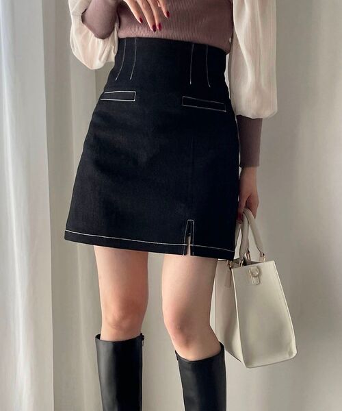 MAJESTIC LEGON(マジェスティックレゴン)の「サイドスリットスカパン(その他パンツ・レディース・ブラック/ブラウン/ブラック系その他・MEDIUM)」の2枚目の写真