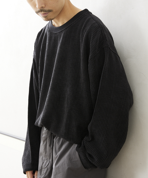 JOURNAL STANDARD relume（ジャーナルスタンダード　レリューム）の「CALIFORNIA コーデュロイプルオーバー（Tシャツ/カットソー・メンズ・ブラック/ベージュ/カーキ/レンガ・MEDIUM/LARGE）」の15枚目の写真