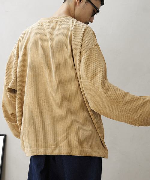 JOURNAL STANDARD relume（ジャーナルスタンダード　レリューム）の「CALIFORNIA コーデュロイプルオーバー（Tシャツ/カットソー・メンズ・ブラック/ベージュ/カーキ/レンガ・MEDIUM/LARGE）」の12枚目の写真