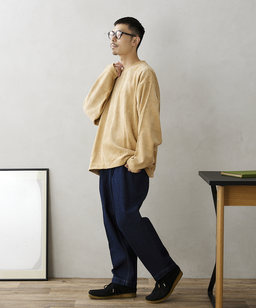 JOURNAL STANDARD relume（ジャーナルスタンダード　レリューム）の「CALIFORNIA コーデュロイプルオーバー（Tシャツ/カットソー・メンズ・ブラック/ベージュ/カーキ/レンガ・MEDIUM/LARGE）」の13枚目の写真