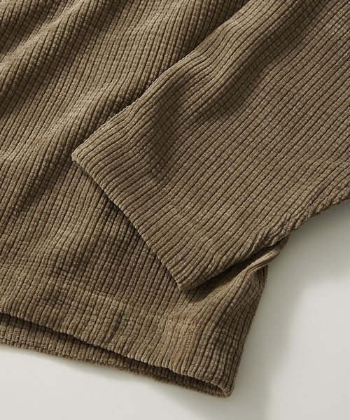 JOURNAL STANDARD relume（ジャーナルスタンダード　レリューム）の「CALIFORNIA コーデュロイプルオーバー（Tシャツ/カットソー・メンズ・ブラック/ベージュ/カーキ/レンガ・MEDIUM/LARGE）」の11枚目の写真