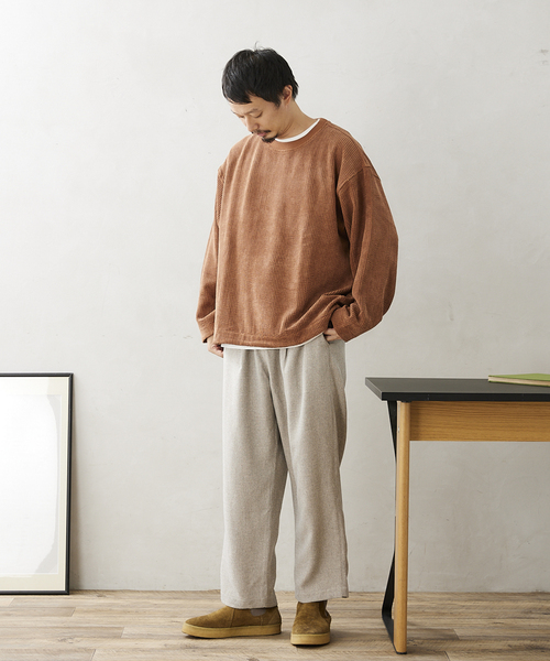 JOURNAL STANDARD relume（ジャーナルスタンダード　レリューム）の「CALIFORNIA コーデュロイプルオーバー（Tシャツ/カットソー・メンズ・ブラック/ベージュ/カーキ/レンガ・MEDIUM/LARGE）」の18枚目の写真