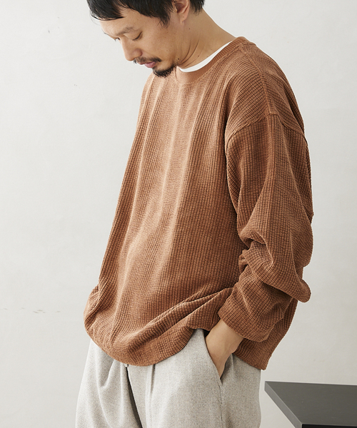 JOURNAL STANDARD relume（ジャーナルスタンダード　レリューム）の「CALIFORNIA コーデュロイプルオーバー（Tシャツ/カットソー・メンズ・ブラック/ベージュ/カーキ/レンガ・MEDIUM/LARGE）」の22枚目の写真