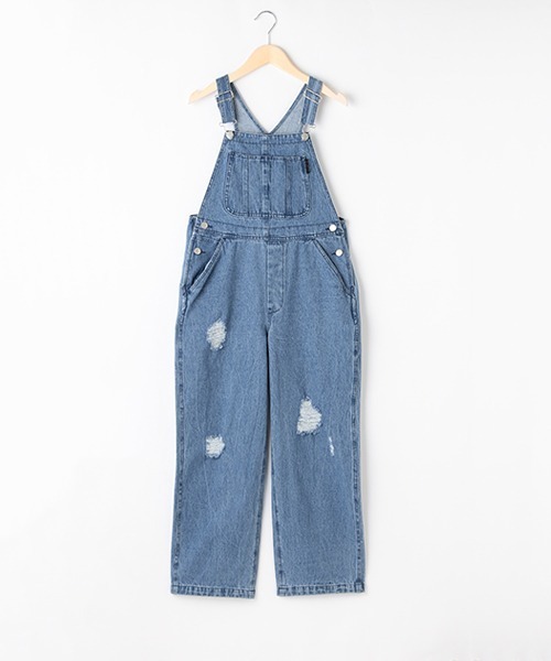 by LOVEiT(バイラビット)の「ダメージオーバーオール(サロペット/オーバーオール・キッズ・ブルー/ネイビー・160cm/140cm/150cm/130cm/120cm)」の2枚目の写真