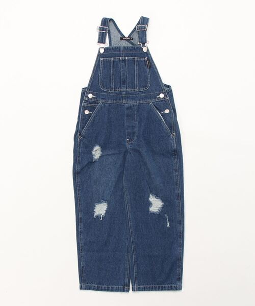 by LOVEiT(バイラビット)の「ダメージオーバーオール(サロペット/オーバーオール・キッズ・ブルー/ネイビー・160cm/140cm/150cm/130cm/120cm)」の5枚目の写真