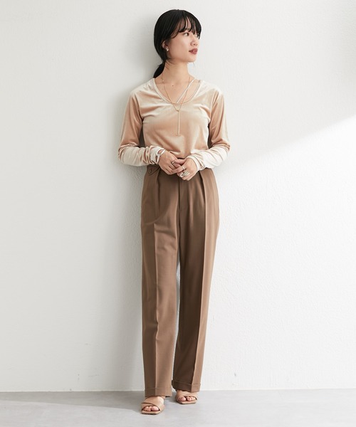 SHENERY（シーナリー）の「ベロア2WAYカットソー（Tシャツ/カットソー・レディース・グリーン/ブラウン/ベージュ・FREE）」の18枚目の写真