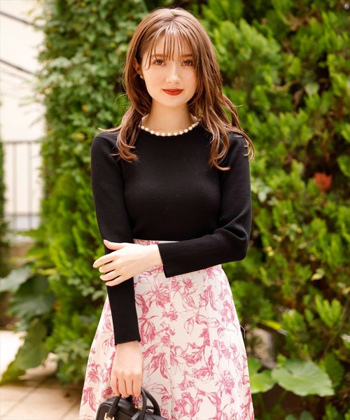 SWINGLE（スウィングル）の「オリジナルラインフラワーバックレースアップスカート（スカート・レディース・ブラック系その他/レッド系その他/ブラウン系その他・MEDIUM/SMALL）」の11枚目の写真