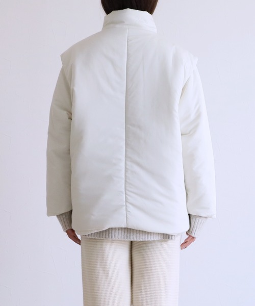 reca（レカ）の「マルチウェイ中綿コート（ダウンジャケット/コート・レディース・ブラック/アイボリー・FREE）」の7枚目の写真