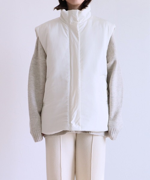 reca（レカ）の「マルチウェイ中綿コート（ダウンジャケット/コート・レディース・ブラック/アイボリー・FREE）」の9枚目の写真