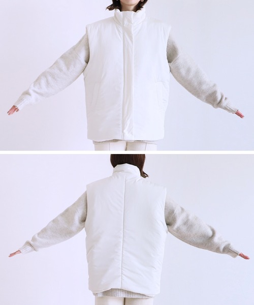 reca（レカ）の「マルチウェイ中綿コート（ダウンジャケット/コート・レディース・ブラック/アイボリー・FREE）」の12枚目の写真