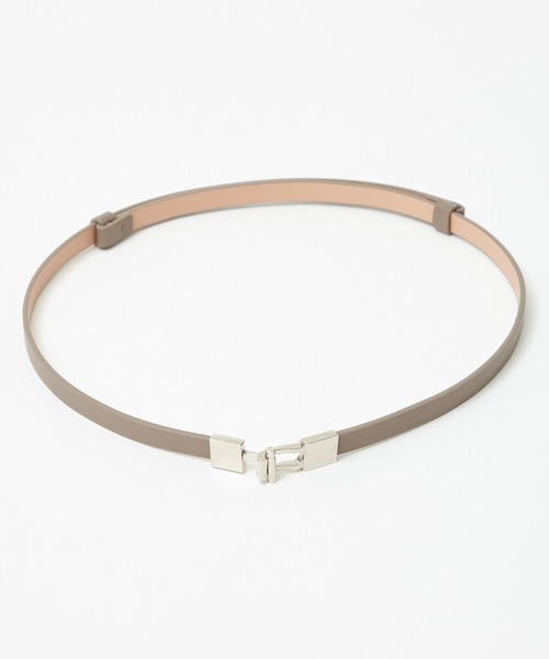 AIMER（エメ）の「スクエアバックルスライド式ベルト（ベルト・レディース・ブラック×ゴールド/ベージュ系その他/ブラック×シルバー/ベージュ系その他2/ベージュ・FREE）」の12枚目の写真