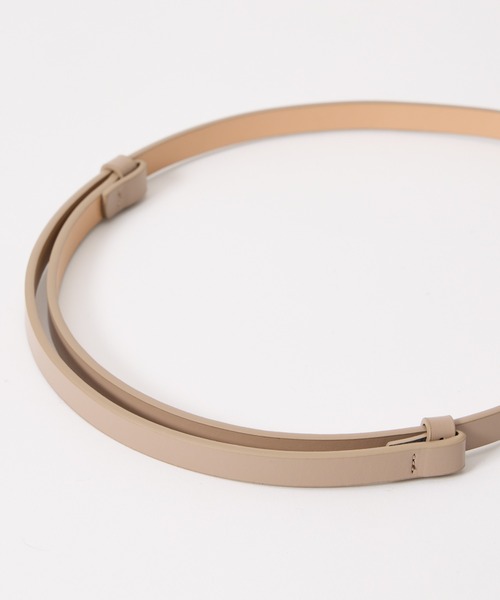 AIMER（エメ）の「スクエアバックルスライド式ベルト（ベルト・レディース・ブラック×ゴールド/ベージュ系その他/ブラック×シルバー/ベージュ系その他2/ベージュ・FREE）」の8枚目の写真