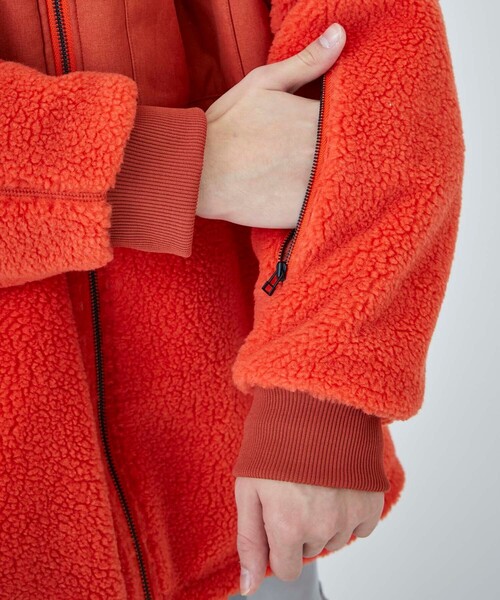 CITY TOKYO（シティトウキョウ）の「【防風/保温】ボアフリースパーカー /リラックスフィット（ブルゾン・メンズ・オフホワイト/オレンジ/ブラック・1/2）」の20枚目の写真