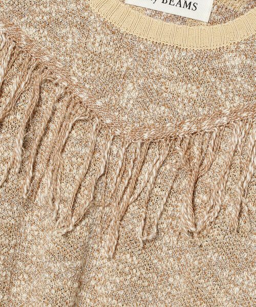 Ray BEAMS（レイビームス）の「Ray BEAMS / フリンジ ヨーク メランジ プルオーバー（ニット/セーター・レディース・ベージュ/グリーン・ONE SIZE）」の17枚目の写真