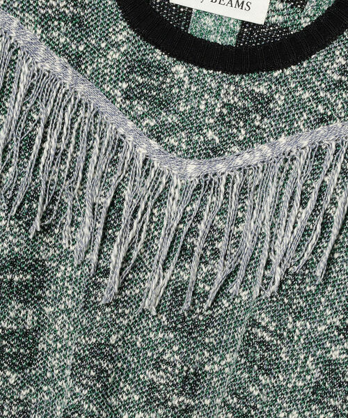 Ray BEAMS（レイビームス）の「Ray BEAMS / フリンジ ヨーク メランジ プルオーバー（ニット/セーター・レディース・ベージュ/グリーン・ONE SIZE）」の20枚目の写真
