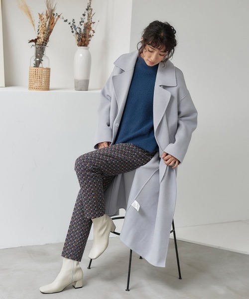 LAUTREAMONT(ロートレアモン)の「DEVEAUXジャガードテーパードパンツ≪洗濯機で洗える≫(スラックス・レディース・ピンク系その他/グリーン系その他・9号/11号)」の10枚目の写真