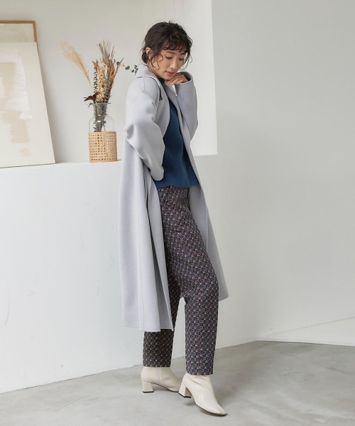 LAUTREAMONT(ロートレアモン)の「DEVEAUXジャガードテーパードパンツ≪洗濯機で洗える≫(スラックス・レディース・ピンク系その他/グリーン系その他・9号/11号)」の6枚目の写真