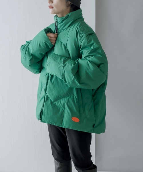 PUMA(プーマ)の「【PUMA×PAM(プーマ×パム)】 PUFFER JACKET(その他アウター・レディース・グリーン/バイオレット・MEDIUM)」の6枚目の写真