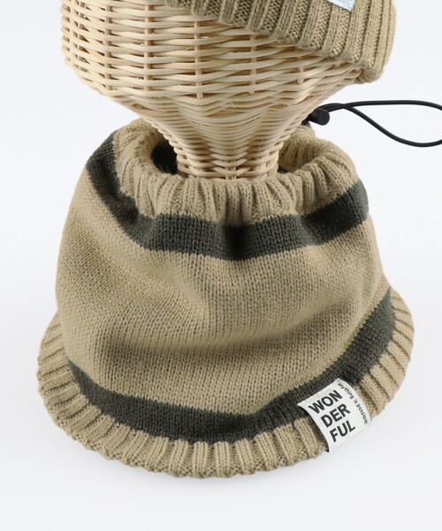 BRANSHES（ブランシェス）の「ネックウォーマー（ネックウォーマー/スヌード・キッズ・ベージュ/ブラック・FREE）」の8枚目の写真