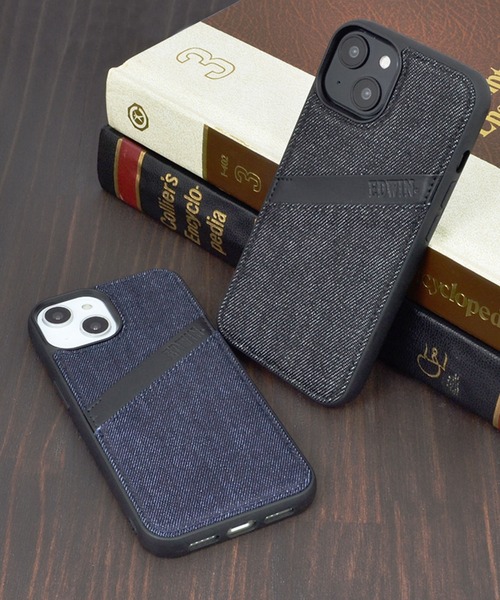 iPhone14 iPhone14Pro iPhone13 カード収納付き 背面デニム