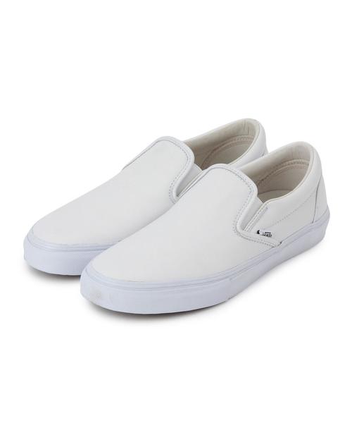 VANS（バンズ）の「＜VANS＞ VLT LTHR SLIP-ON/スニーカー（スリッポン・メンズ・ブラック/ホワイト・10/8h/9h/9/8/7h）」の3枚目の写真