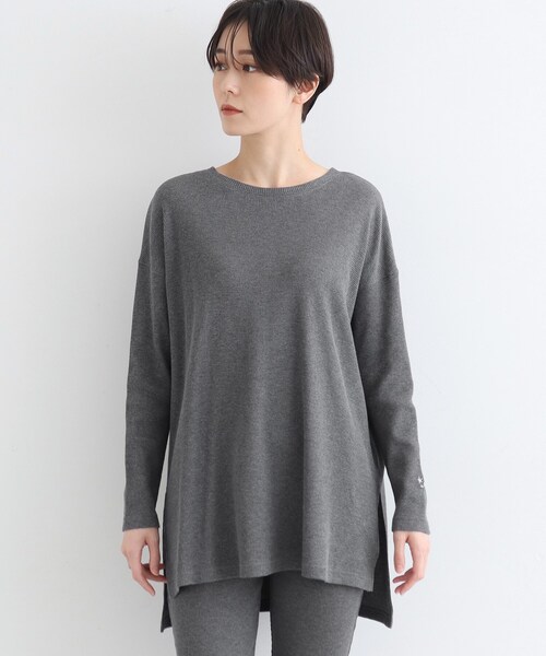 INDIVI（インディヴィ）の「【LIFE/SETUP可能】ワッフルプルオーバー（Tシャツ/カットソー・レディース・チャコール/ライトグレー系8・34/38）」の19枚目の写真