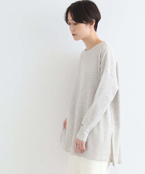 INDIVI（インディヴィ）の「【LIFE/SETUP可能】ワッフルプルオーバー（Tシャツ/カットソー・レディース・チャコール/ライトグレー系8・34/38）」の9枚目の写真