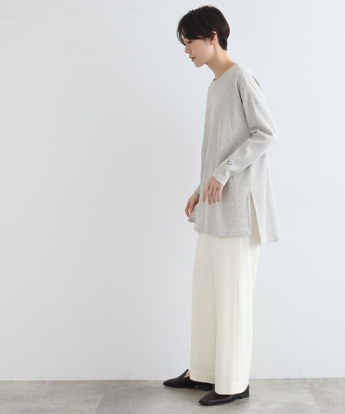 INDIVI（インディヴィ）の「【LIFE/SETUP可能】ワッフルプルオーバー（Tシャツ/カットソー・レディース・チャコール/ライトグレー系8・34/38）」の7枚目の写真