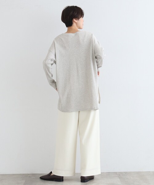 INDIVI（インディヴィ）の「【LIFE/SETUP可能】ワッフルプルオーバー（Tシャツ/カットソー・レディース・チャコール/ライトグレー系8・34/38）」の6枚目の写真