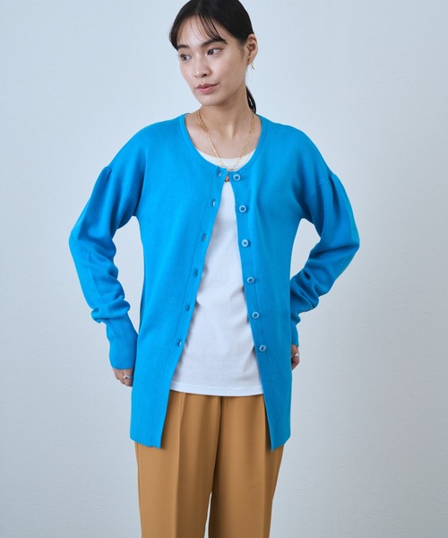 audrey and john wad(オードリーアンドジョンワッド)の「チュールスリーブ配色クルーネックカットソー -手洗い可-(Tシャツ/カットソー・レディース・ブルー/アイボリー/ラベンダー/オレンジ・FREE)」の14枚目の写真