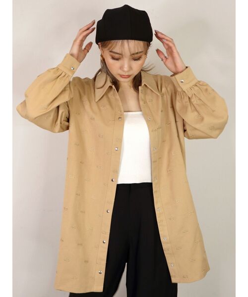 EMODA（エモダ）の「2WAYベルトシャツワンピース（ワンピース・レディース・グレー/ブルー/ベージュ・FREE）」の14枚目の写真