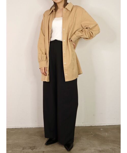 EMODA（エモダ）の「2WAYベルトシャツワンピース（ワンピース・レディース・グレー/ブルー/ベージュ・FREE）」の18枚目の写真