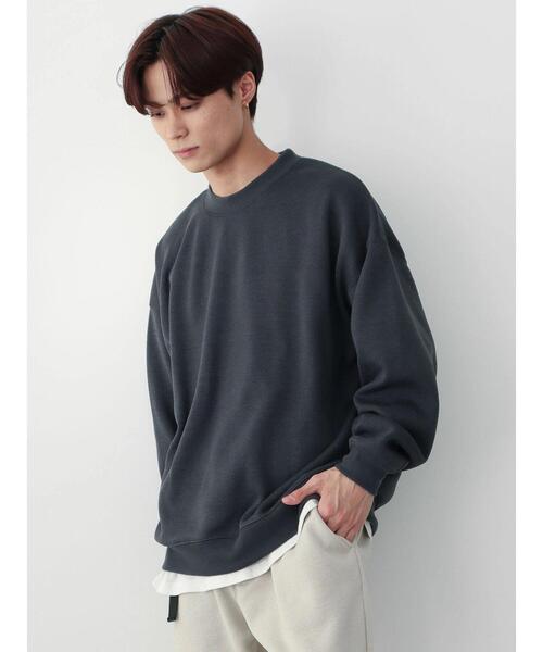 CRAFT STANDARD BOUTIQUE（クラフトスタンダードブティック）の「ニットフリーススウェット（ニット/セーター・メンズ・チャコールグレー/アイボリー/グレイッシュベージュ/ブラック・M/L）」の18枚目の写真