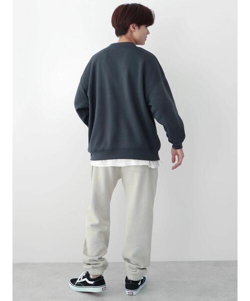 CRAFT STANDARD BOUTIQUE（クラフトスタンダードブティック）の「ニットフリーススウェット（ニット/セーター・メンズ・チャコールグレー/アイボリー/グレイッシュベージュ/ブラック・M/L）」の6枚目の写真