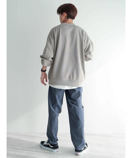 CRAFT STANDARD BOUTIQUE（クラフトスタンダードブティック）の「ニットフリーススウェット（ニット/セーター・メンズ・チャコールグレー/アイボリー/グレイッシュベージュ/ブラック・M/L）」の15枚目の写真