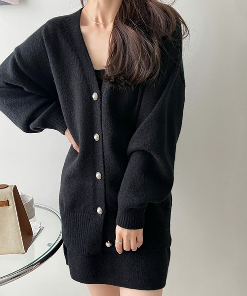 AsRiRe(アスリレイ)の「【AsRiRe】ニットカーディガン&キャミワンピース 2点セット(ワンピース・レディース・モカ/グレー/ブラック/アイボリー・M)」の18枚目の写真