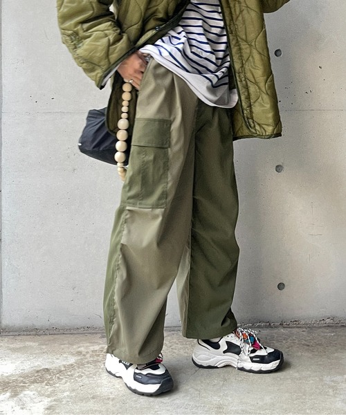 CPCM（シーピーシーエム）の「ツイルカーゴパンツ（カーゴパンツ・メンズ・アイボリー/ブラック/オリーブ/カーキ/ホワイト/ピンク/マスタード/ブラック系その他/ネイビー/グレー/モスグリーン/ブラウン・FREE/SMALL）」の22枚目の写真