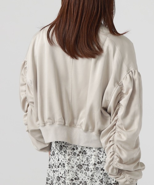 archives（アルシーヴ）の「袖ギャザーＭＡ－１（MA-1・レディース・アイボリー/グレイッシュベージュ/ブラック・MEDIUM）」の16枚目の写真