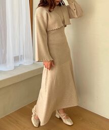 MAJESTIC LEGON | プレートカーデsetニットワンピ(ワンピース)