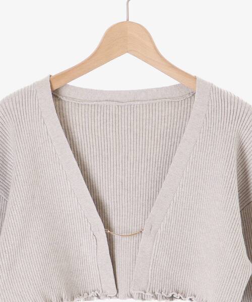 MAJESTIC LEGON（マジェスティックレゴン）の「プレートカーデsetニットワンピ（ワンピース・レディース・ブルー/ライトグレー/ベージュ・MEDIUM）」の14枚目の写真