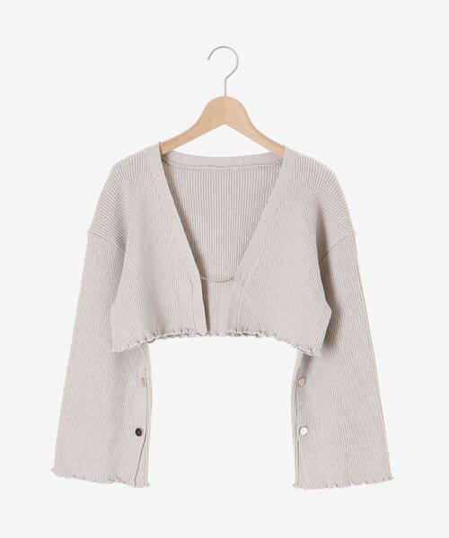 MAJESTIC LEGON（マジェスティックレゴン）の「プレートカーデsetニットワンピ（ワンピース・レディース・ブルー/ライトグレー/ベージュ・MEDIUM）」の13枚目の写真