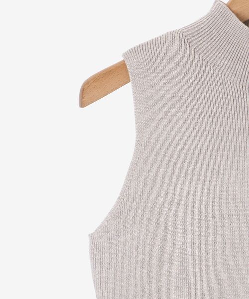 MAJESTIC LEGON（マジェスティックレゴン）の「プレートカーデsetニットワンピ（ワンピース・レディース・ブルー/ライトグレー/ベージュ・MEDIUM）」の6枚目の写真