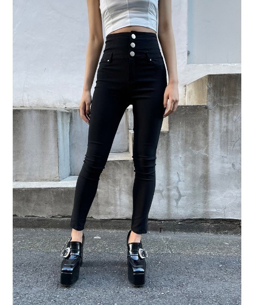 ENVYM（アンビー）の「ハイウエストボタンジェギンス（その他パンツ・レディース・ブラック・SMALL/MEDIUM）」の13枚目の写真
