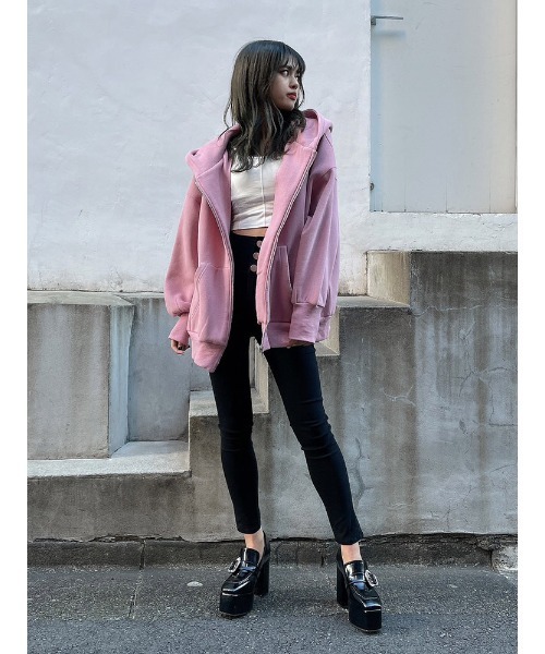 ENVYM（アンビー）の「ハイウエストボタンジェギンス（その他パンツ・レディース・ブラック・SMALL/MEDIUM）」の3枚目の写真