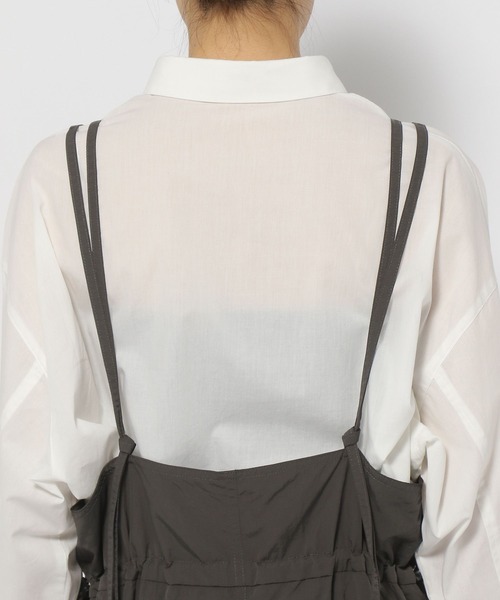 LEPSIM（レプシィム）の「ナイロンミリタリーキャミワンピース　188215（ワンピース・レディース・カーキ/チャコールグレー・FREE）」の10枚目の写真