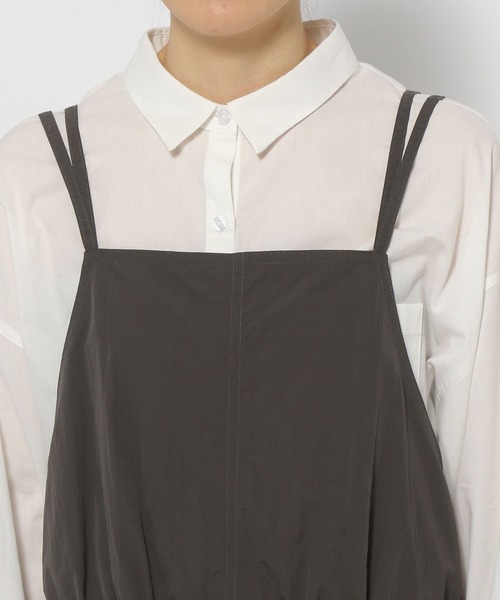 LEPSIM（レプシィム）の「ナイロンミリタリーキャミワンピース　188215（ワンピース・レディース・カーキ/チャコールグレー・FREE）」の11枚目の写真